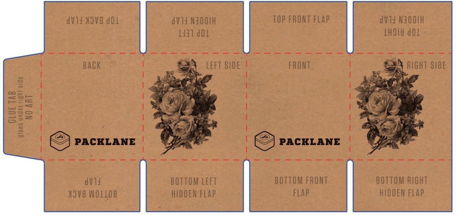 Econoflex two-panel customization layout diagram